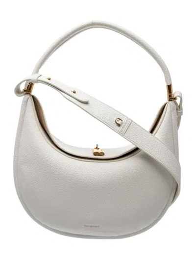 Pre-owned Songmont Vegan Leather Luna In White