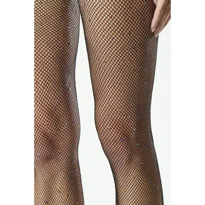 Songs Of Siren Women's Crystals Fishnet Tights Midnight Siren Black