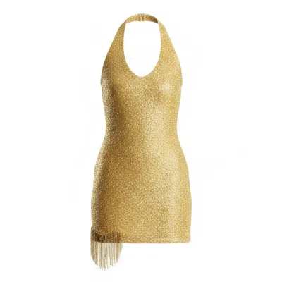 Songs Of Siren Women's Gold The Leo Rising Mini Dress