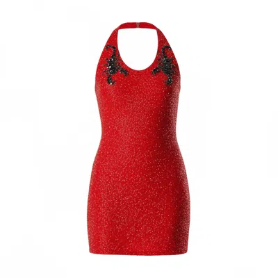 Songs Of Siren Women's Red / Black The Scorpio Dress In Multi