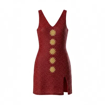 Songs Of Siren Women's Red / Gold The Ember Dress