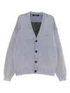 Songzio Angel Embroidered Cardigan In Blue