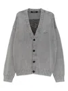 Songzio Angel Embroidered Cardigan In Gray