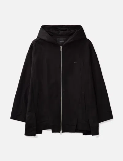 Songzio Asymmetric Cut Out Zip Up In Black