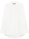 Songzio Asymmetric Draped Shirt In White