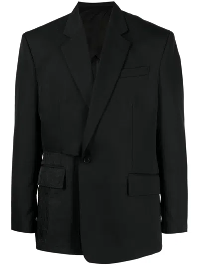Songzio Asymmetric Notched Blazer In Schwarz
