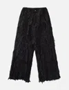 Songzio Asymmetric Pleats Denim In Black