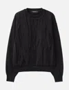 Songzio Asymmetric Pleats Sweater In Black