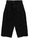 Songzio Asymmetric Vertical Jeans In Black