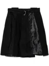 Songzio Asymmetric Vertical Shorts In Black
