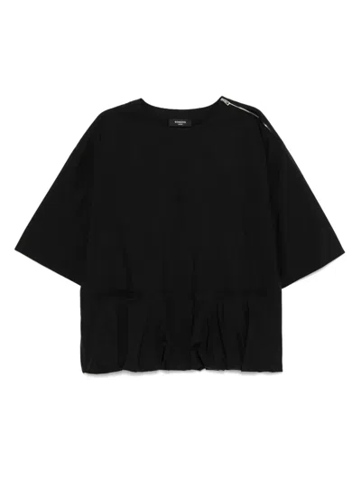 Songzio Balloon Pleats T-shirt In Black