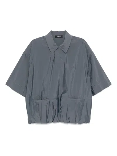 Songzio Balloon Pleats T-shirt In Blue