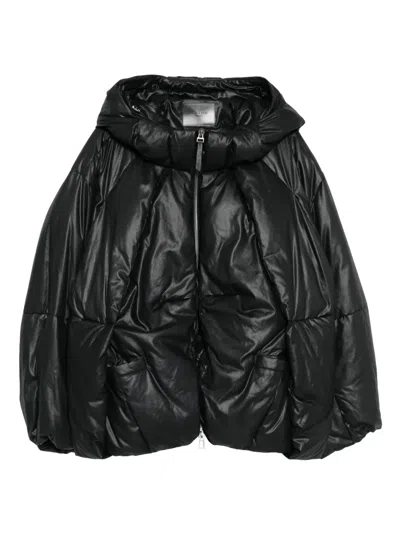 Songzio Bias Puffer Jacket In Black