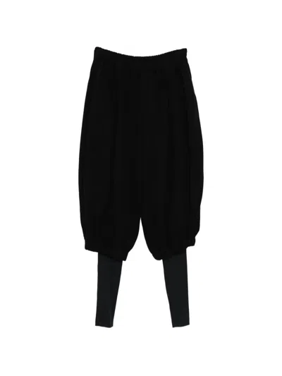 Songzio Bias Sarouel Sweat Pants In Black