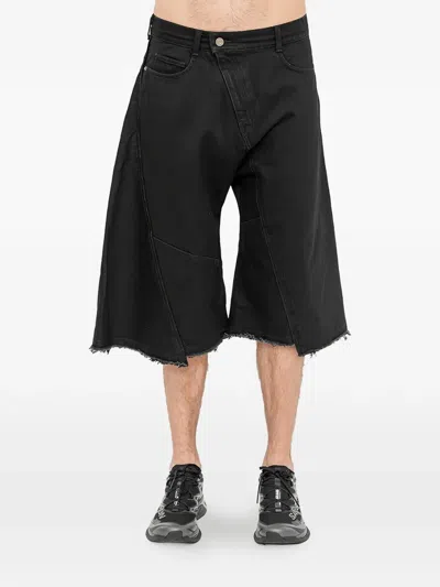 Songzio Biascast Denim Shorts In Black