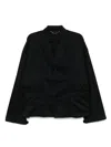 Songzio Box Pleats Blazer In Black