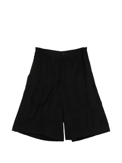 Songzio Button Pleated Shorts In Black