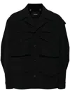 Songzio Button-up Field Jacket In Black