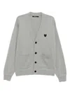 Songzio Cat-embroidered Cardigan In Gray