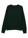 Songzio Cat-embroidered Sweatshirt In Green