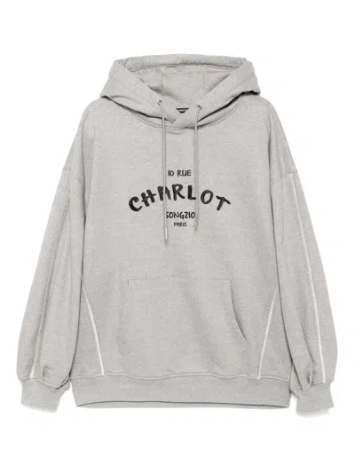 Songzio Charlot Paris Painter Hoodie In Grey