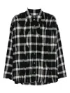 Songzio Checkered-plaid Shirt In Black