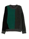 Songzio Contrast-colour Jumper In Gray