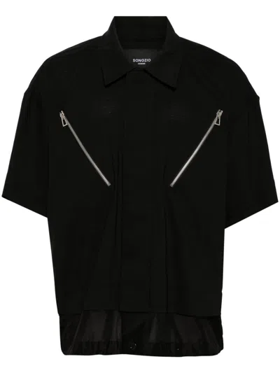 Songzio Cotton-blend Shirt Jacket In Black