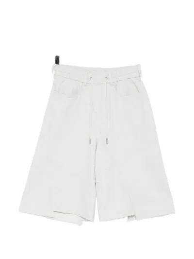 Songzio Cotton Track Shorts In White