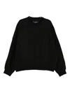 Songzio Cut-out Dolman-sleeve Sweatshirt In Black