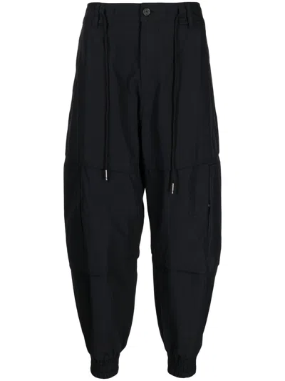 Songzio Cutting Cargo Track Pants In Black
