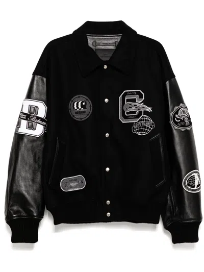 Songzio Dc Universe Varsity Bomberjacke In Schwarz
