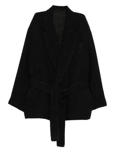 Songzio Double-breasted Blazer In Black