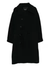 Songzio Double-breasted Coat In Black
