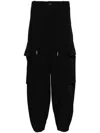 Songzio Drawstring-waistband Cargo Trousers In Black