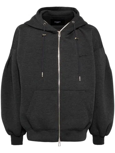 Songzio Dusky-paint Zip-up Hoodie In Grey
