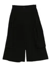 Songzio Edge Fold Skirt Pants In Black