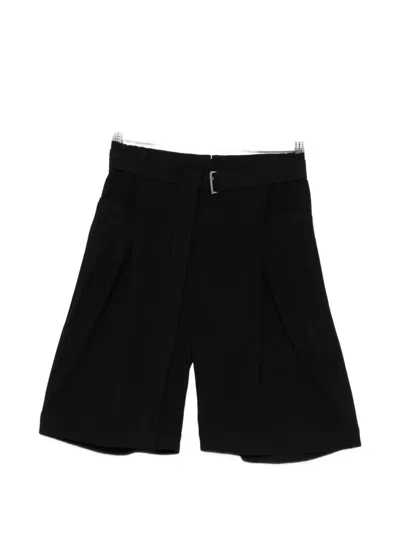 Songzio Edgefold Volume Belt-loop Shorts In Black