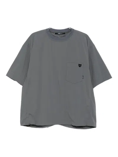 Songzio Embroidered-print T-shirt In Gray