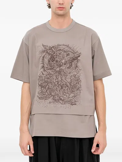 Songzio Ghost Fold T-shirt In Animal Print
