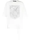 Songzio Ghost Inferno Tulle-overlay T-shirt In White