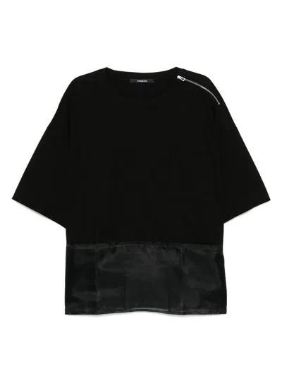 Songzio Ghost-layered T-shirt In Black
