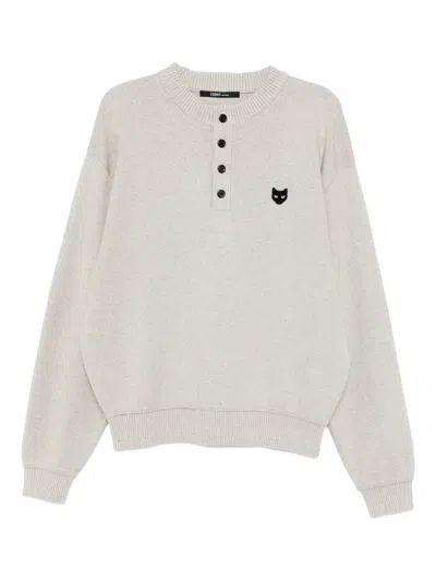 Songzio Henley Neck Jumper In Multi