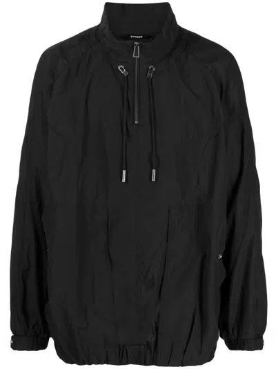 Songzio High-neck Pullover Jacket In Black