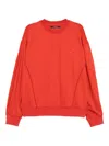 Songzio Knight-embroidered Sweatshirt In Orange