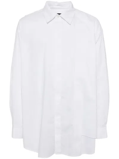 Songzio Layered Cotton Shirt In White