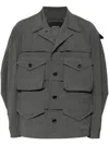 Songzio Layered Field Jacket In Grey