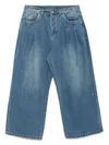Songzio Level Volume Wide-leg Jeans In Blue