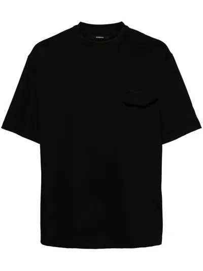 Songzio Logo-embroidered Cotton T-shirt In Blue