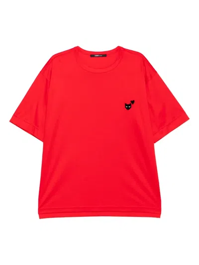 Songzio Love Panther T-shirt In Red